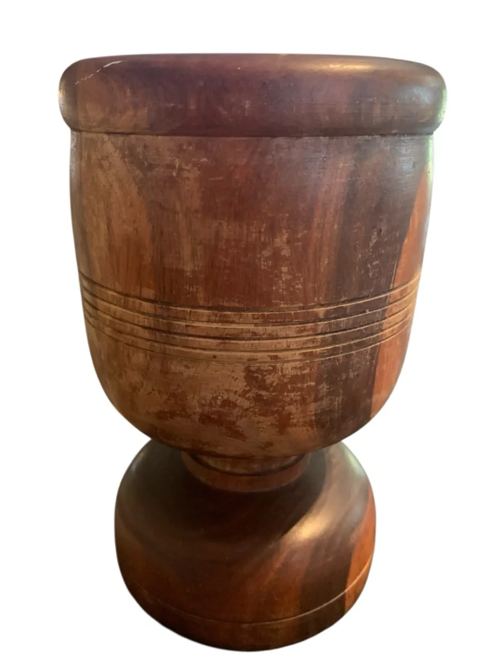 Vintage Wooden Mortar & Pestle Beautifully Hand Carved Dominican‎ Republic